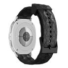 For Samsung Galaxy Watch8 / Watch8 Classic Football Texture Solid Color Silicone Watch Band(Black) - 2