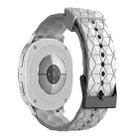 For Samsung Galaxy Watch8 / Watch8 Classic Football Texture Solid Color Silicone Watch Band(White) - 2