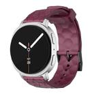 For Samsung Galaxy Watch8 / Watch8 Classic Football Texture Solid Color Silicone Watch Band(Wine Red) - 1