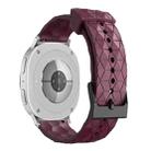 For Samsung Galaxy Watch8 / Watch8 Classic Football Texture Solid Color Silicone Watch Band(Wine Red) - 2