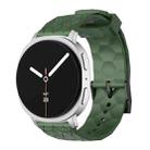 For Samsung Galaxy Watch8 / Watch8 Classic Football Texture Solid Color Silicone Watch Band(Army Green) - 1