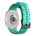 For Samsung Galaxy Watch8 / Watch8 Classic Football Texture Solid Color Silicone Watch Band(Teal) - 2