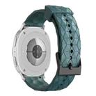 For Samsung Galaxy Watch8 / Watch8 Classic Football Texture Solid Color Silicone Watch Band(Rock Green) - 2