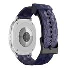 For Samsung Galaxy Watch8 / Watch8 Classic Football Texture Solid Color Silicone Watch Band(Navy Blue) - 2