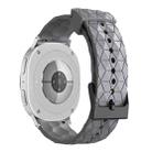For Samsung Galaxy Watch8 / Watch8 Classic Football Texture Solid Color Silicone Watch Band(Gray) - 2