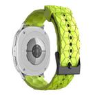 For Samsung Galaxy Watch8 / Watch8 Classic Football Texture Solid Color Silicone Watch Band(Lime) - 2