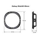 For Samsung Galaxy Watch8 40mm ENKAY Hat-Prince Diamond PC Watch Cover with Full Coverage PMMA Soft Film(Black) - 3