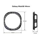 For Samsung Galaxy Watch8 44mm ENKAY Hat-Prince Diamond PC Watch Cover with Full Coverage PMMA Soft Film(Gunmetal Gray) - 3