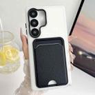 For Samsung Galaxy S24+ 5G Leather Texture Card Bag Shockproof Phone Case(Black) - 1