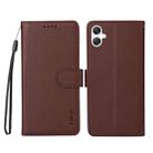 For Samsung Galaxy A07 4G ENKAY RFID Blocking Wallet Kickstand Litchi Texture Leather Phone Case(Brown) - 2
