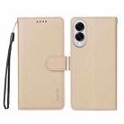 For Samsung Galaxy S25 Edge 5G ENKAY RFID Blocking Wallet Kickstand Litchi Texture Leather Phone Case(Beige) - 2