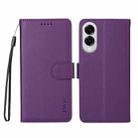 For Samsung Galaxy S25 Edge 5G ENKAY RFID Blocking Wallet Kickstand Litchi Texture Leather Phone Case(Purple) - 2
