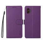 For Samsung Galaxy Xcover7 Pro ENKAY RFID Blocking Wallet Kickstand Litchi Texture Leather Phone Case(Purple) - 2