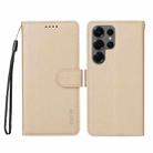 For Samsung Galaxy S24 Ultra 5G ENKAY RFID Blocking Wallet Kickstand Litchi Texture Leather Phone Case(Beige) - 2