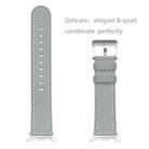 For Samsung Galaxy Watch8 / Watch8 Classic Round Tail Square Buckle Leather Watch Band(Gray) - 2