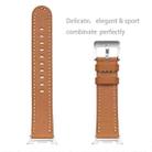 For Samsung Galaxy Watch8 / Watch8 Classic Round Tail Square Buckle Leather Watch Band(Brown) - 2