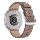 For Samsung Galaxy Watch8 / Watch8 Classic Round Tail Square Buckle Leather Watch Band(Cocoa) - 1
