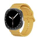 For Samsung Galaxy Watch8 40mm Speed Bezel and Wavy Grain Stitched Color Buckle Silicone Watch Band(Yellow Black) - 2