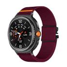 For Samsung Galaxy Watch8 / Watch8 Classic Parachute Buckle Stretch Nylon Watch Band(Wine Red) - 2