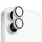 For iPhone 17 ENKAY Anti-reflection Camera Lens Brushed Aluminium Alloy Tempered Glass Film(Silver) - 1