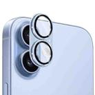 For iPhone 17 ENKAY Anti-reflection Camera Lens Brushed Aluminium Alloy Tempered Glass Film(Light Blue) - 1