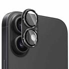 For iPhone 17 ENKAY Anti-reflection Camera Lens Frosted Armor Aluminium Alloy Tempered Glass Film(Black) - 1