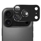 For iPhone 17 Pro Max ENKAY CD Texture Aluminium Alloy Tempered Glass Lens Cover Film(Black) - 1