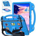 For Lenovo Tab P12 12.7 2023 / 2025 Beibei Bear Handle Kickstand Children EVA Shockproof Tablet Case with Shoulder Strap(Sky Blue) - 1