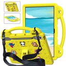 For Lenovo Tab P12 12.7 2023 / 2025 Beibei Bear Handle Kickstand Children EVA Shockproof Tablet Case with Shoulder Strap(Yellow) - 1