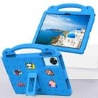For Lenovo Xiaoxin Pad 11 TB-335FC 2025 Beibei Bear Handle Kickstand Children EVA Shockproof Tablet Case with Shoulder Strap(Sky Blue) - 2