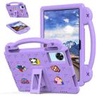 For Lenovo Xiaoxin Pad 11 TB-335FC 2025 Beibei Bear Handle Kickstand Children EVA Shockproof Tablet Case with Shoulder Strap(Light Purple) - 1