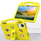 For Lenovo Xiaoxin Pad 11 TB-335FC 2025 Beibei Bear Handle Kickstand Children EVA Shockproof Tablet Case with Shoulder Strap(Yellow) - 2