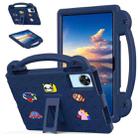 For Lenovo Xiaoxin Pad 11 TB-335FC 2025 Beibei Bear Handle Kickstand Children EVA Shockproof Tablet Case with Shoulder Strap(Navy Blue) - 1