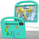 For Lenovo Tab P12 2023 12.7 Cartoon Sparrow EVA Shockproof Tablet Case with Shoulder Strap(Glacier Green) - 3