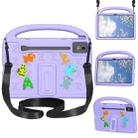 For Lenovo Tab P12 2023 12.7 Cartoon Sparrow EVA Shockproof Tablet Case with Shoulder Strap(Taro Purple) - 1
