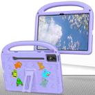 For Lenovo Tab P12 2023 12.7 Cartoon Sparrow EVA Shockproof Tablet Case with Shoulder Strap(Taro Purple) - 3