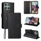 For Motorola Moto G86 / G86 Power ENKAY RFID Blocking Wallet Kickstand Litchi Texture Leather Phone Case(Black) - 1