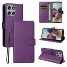 For Motorola Moto G56 / G66j / G66y 5G ENKAY RFID Blocking Wallet Kickstand Litchi Texture Leather Phone Case(Purple) - 1