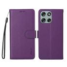For Motorola Moto G56 / G66j / G66y 5G ENKAY RFID Blocking Wallet Kickstand Litchi Texture Leather Phone Case(Purple) - 2