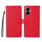 For Infinix Smart 10 4G ENKAY RFID Blocking Wallet Kickstand Litchi Texture Leather Phone Case(Red) - 2