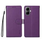 For Infinix Smart 10 4G ENKAY RFID Blocking Wallet Kickstand Litchi Texture Leather Phone Case(Purple) - 2