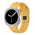 For Samsung Galaxy Watch8 40mm Rhombic Texture Bezel and Black Reverse Buckle Silicone Watch Band(Yellow Silver) - 2