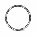 For Samsung Galaxy Watch8 44mm Diamond Bezel and Black Reverse Buckle Silicone Watch Band(Army Green Black) - 3