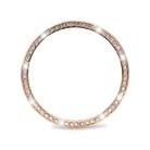 For Samsung Galaxy Watch8 44mm Diamond Bezel and Black Reverse Buckle Silicone Watch Band(Pink Rose Gold) - 3