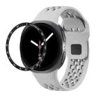 For Samsung Galaxy Watch8 44mm Speed Bezel and Black Reverse Buckle Silicone Watch Band(Gray Black) - 1