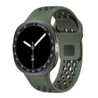 For Samsung Galaxy Watch8 44mm Speed Bezel and Black Reverse Buckle Silicone Watch Band(Army Green Black) - 2