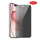 For iPhone 15 Plus JUNSUNMAY 25pcs Silk Print Full Coverage Privacy Tempered Glass Film - 1