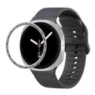 For Samsung Galaxy Watch8 40mm Speed Bezel and Solid Color Stitched Silicone Watch Band(Dark Gray Silver) - 1