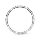 For Samsung Galaxy Watch8 44mm Diamond Bezel and Solid Color Stitched Silicone Watch Band(Gray Silver) - 3