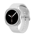 For Samsung Galaxy Watch8 40mm Rhombic Texture Bezel and Solid Color Stitched Silicone Watch Band(Lime White Silver) - 2